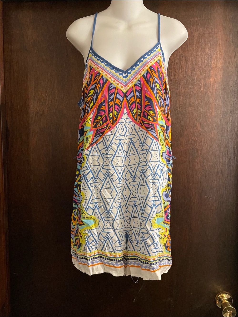 Jealous Tomato Brand Women's size Medium Boho Style Romper Tank Top Colorful